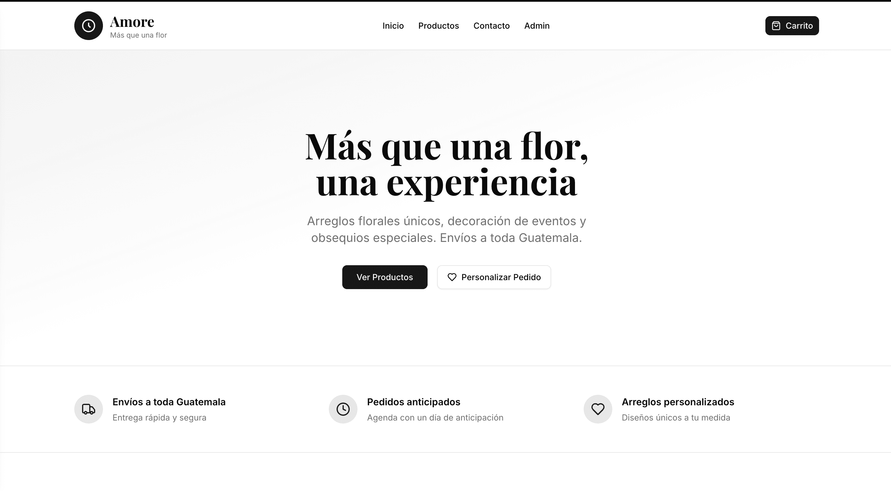 Screenshot del proyecto Amoregt