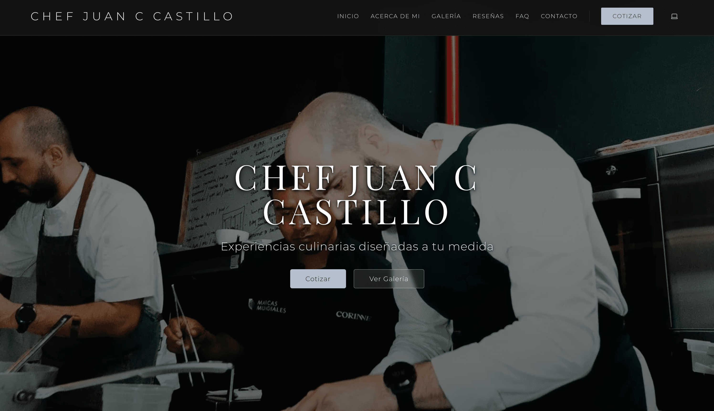 Screenshot del proyecto Chef Juan C. Castillo